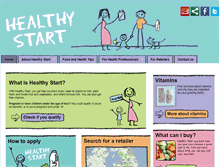 Tablet Screenshot of healthystart.nhs.uk